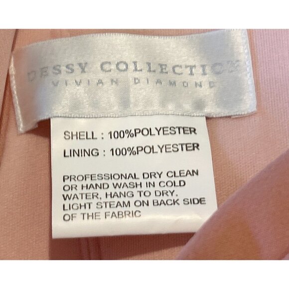 Dessy Collection Womens Bustier Crepe Midi Dress Desert Rose Size 8 NWT - Picture 7 of 8
